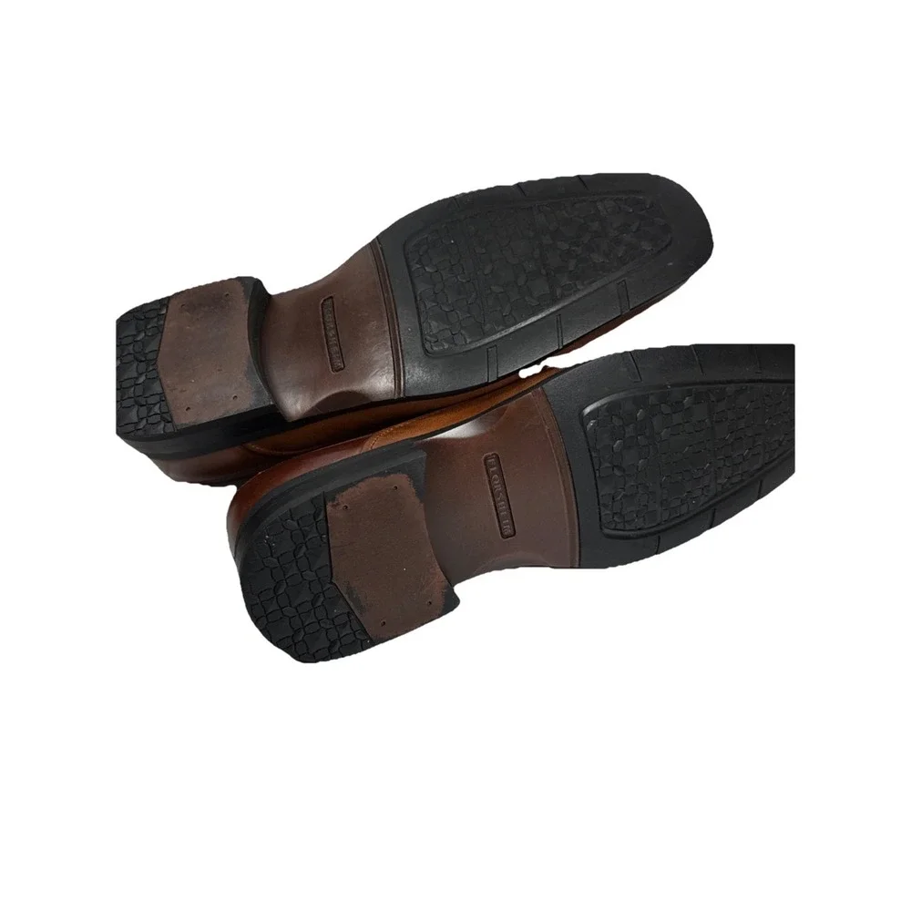 Florsheim Men's Curtis Sz 9D Bike Toe‎ Lace Up Brown Shoes 14068-200